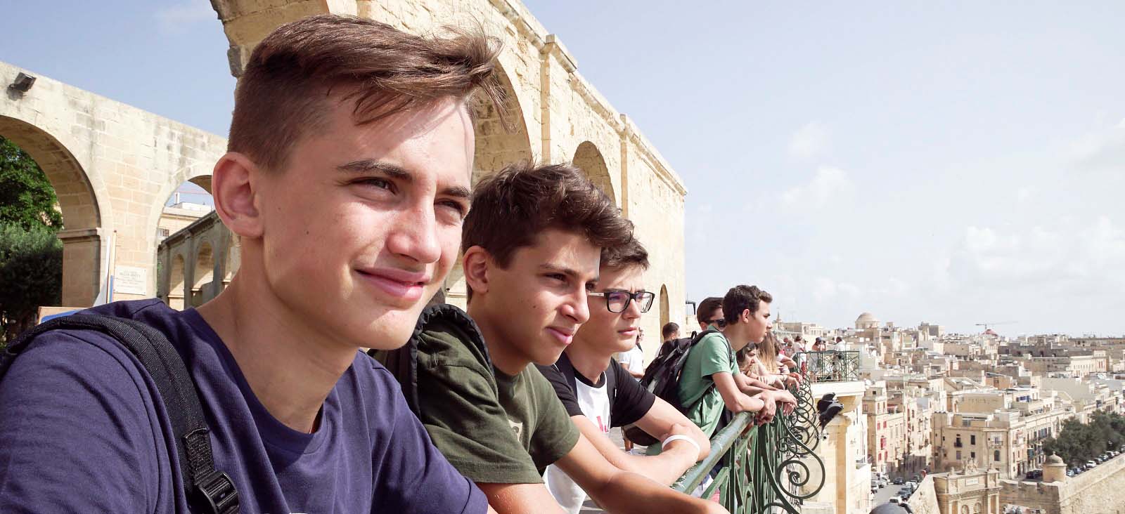 Students on a study holiday in Malta