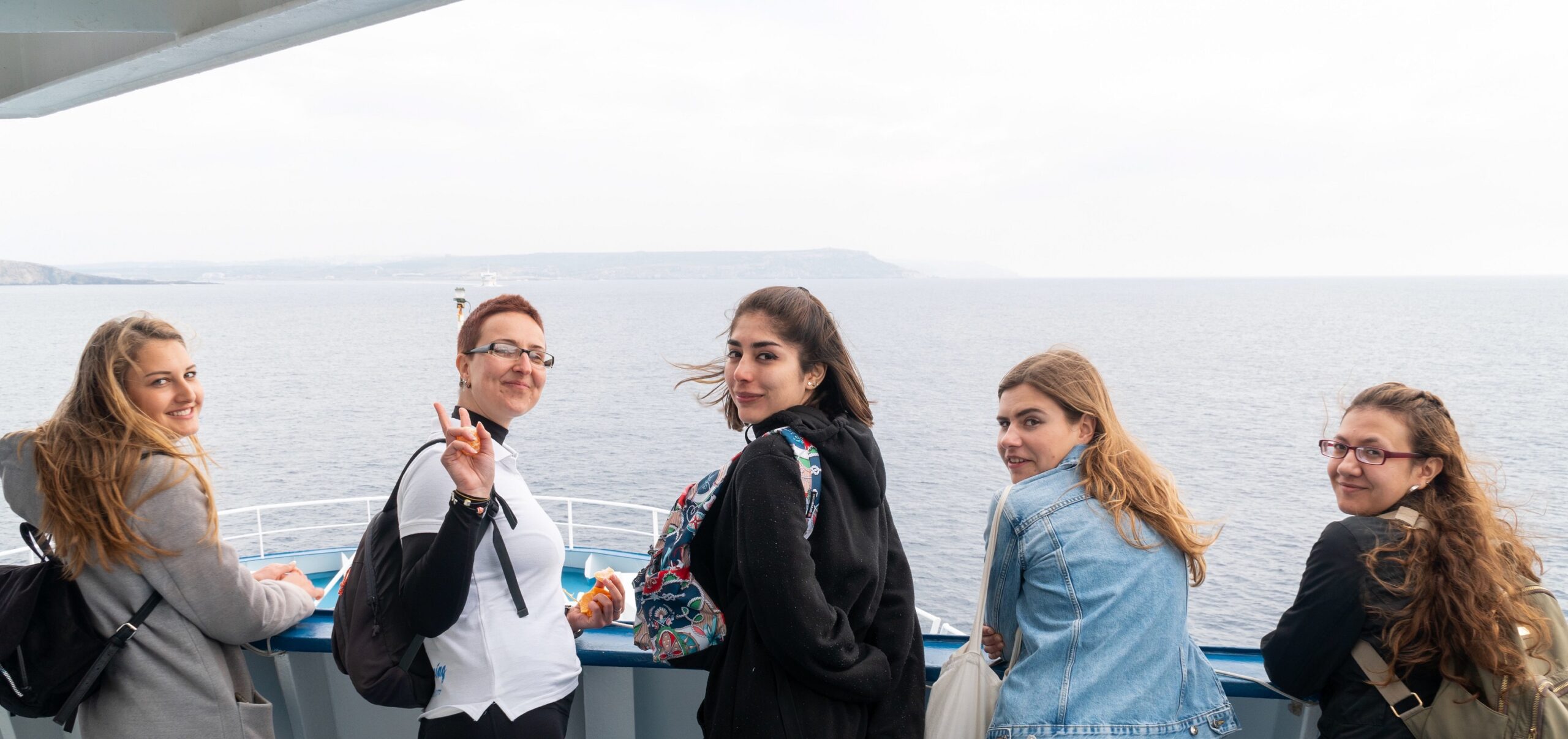 Une photo sur le ferry pendant mon séjour à Malte