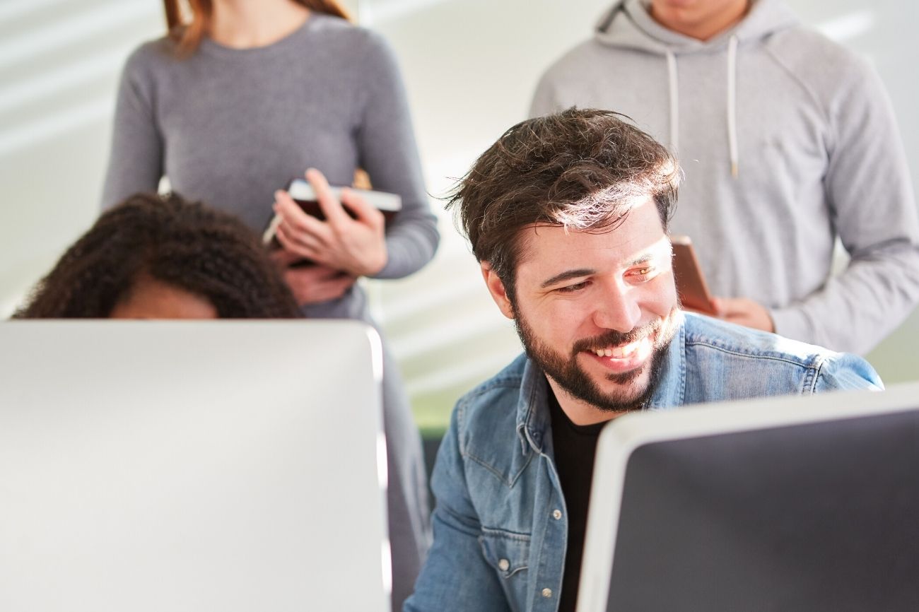 Pendant nos cours d'anglais pour l'informatique à Malte