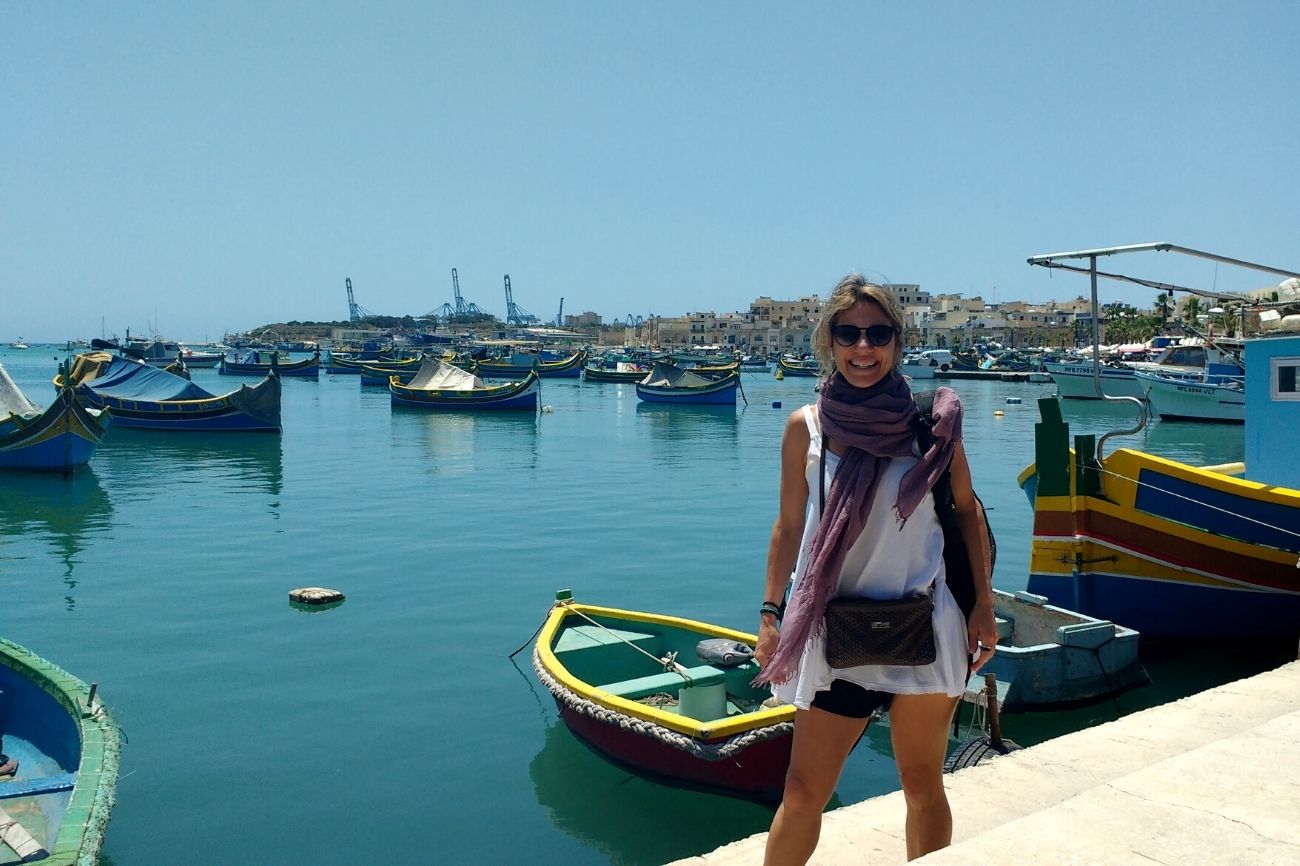 Karla pendant son stage d'anglais à Malte pour adulte avec BELS Gozo