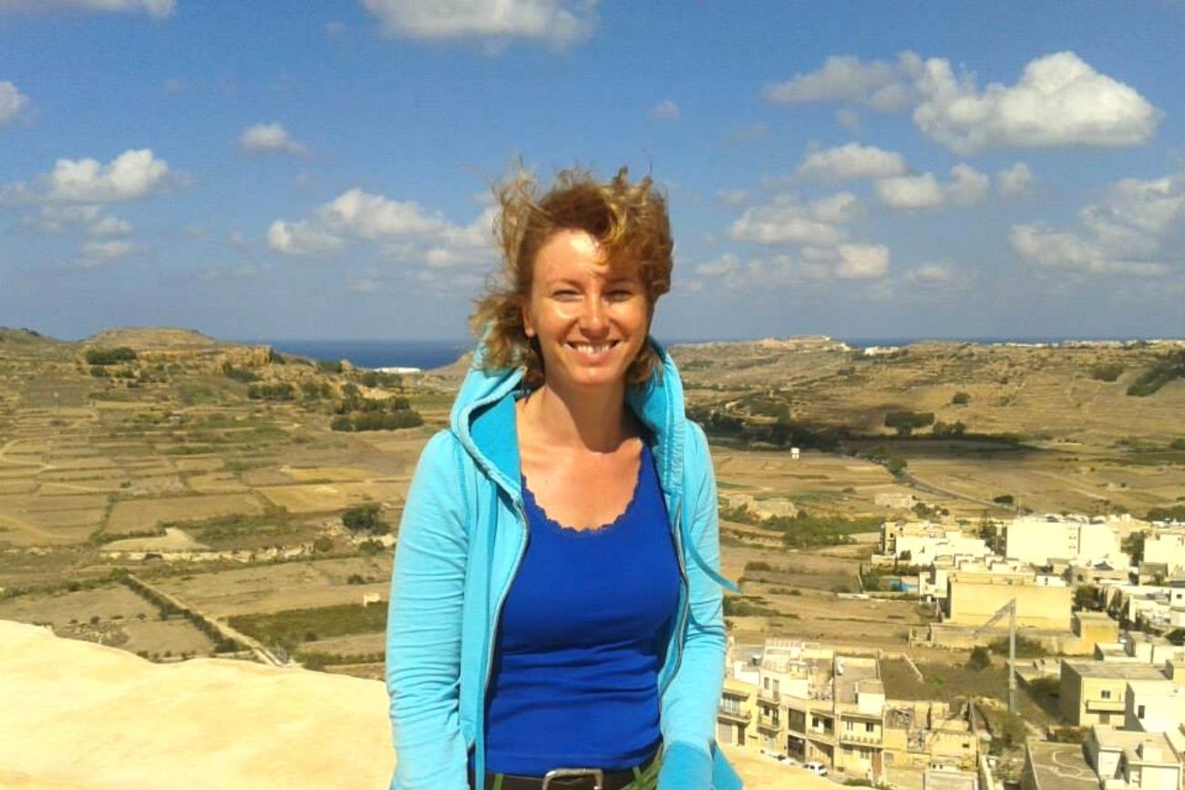 Veronika pendant son séjour sur l'île de Gozo à Malte